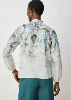 bonprix bonprix Blusa tipo túnica Lila empolvado de flores Online
