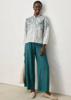 bonprix bonprix Blusa tipo túnica Lila empolvado de flores Online