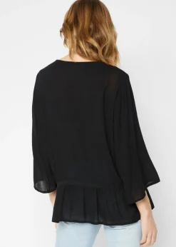 bonprix bonprix Blusa tipo túnica con escote cuadrado Negro Best