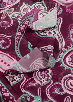 bonprix bonprix Blusa tipo túnica con volantes Fucsia oscuro Outlet