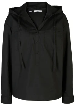 bonprix bonprix Blusa tipo túnica de algodón orgánico puro Negro Clearance