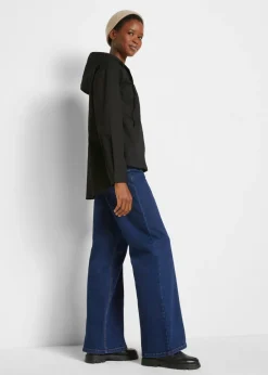 bonprix bonprix Blusa tipo túnica de algodón orgánico puro Negro Clearance