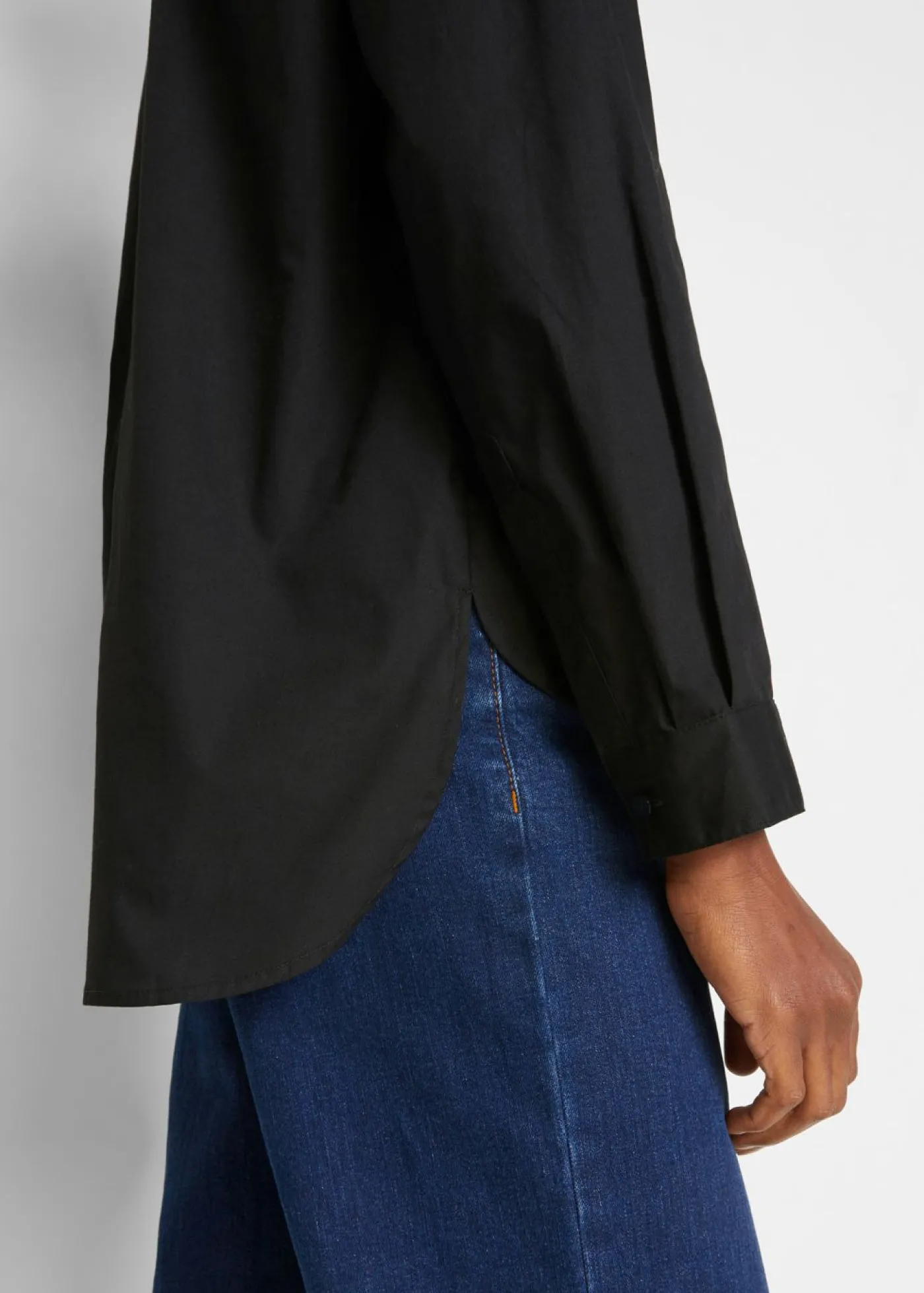 bonprix bonprix Blusa tipo túnica de algodón orgánico puro Negro Clearance
