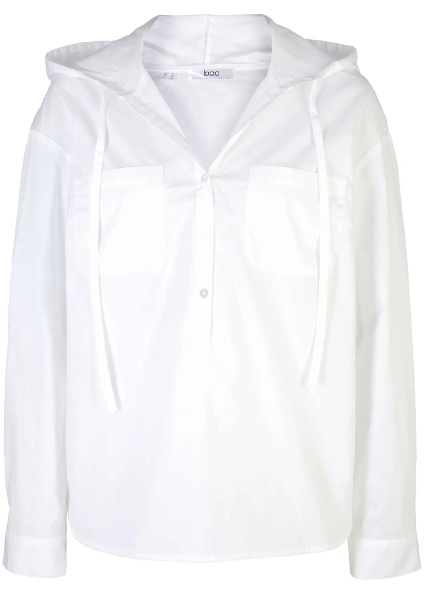 bonprix bonprix Blusa tipo túnica de algodón orgánico puro Blanco Hot