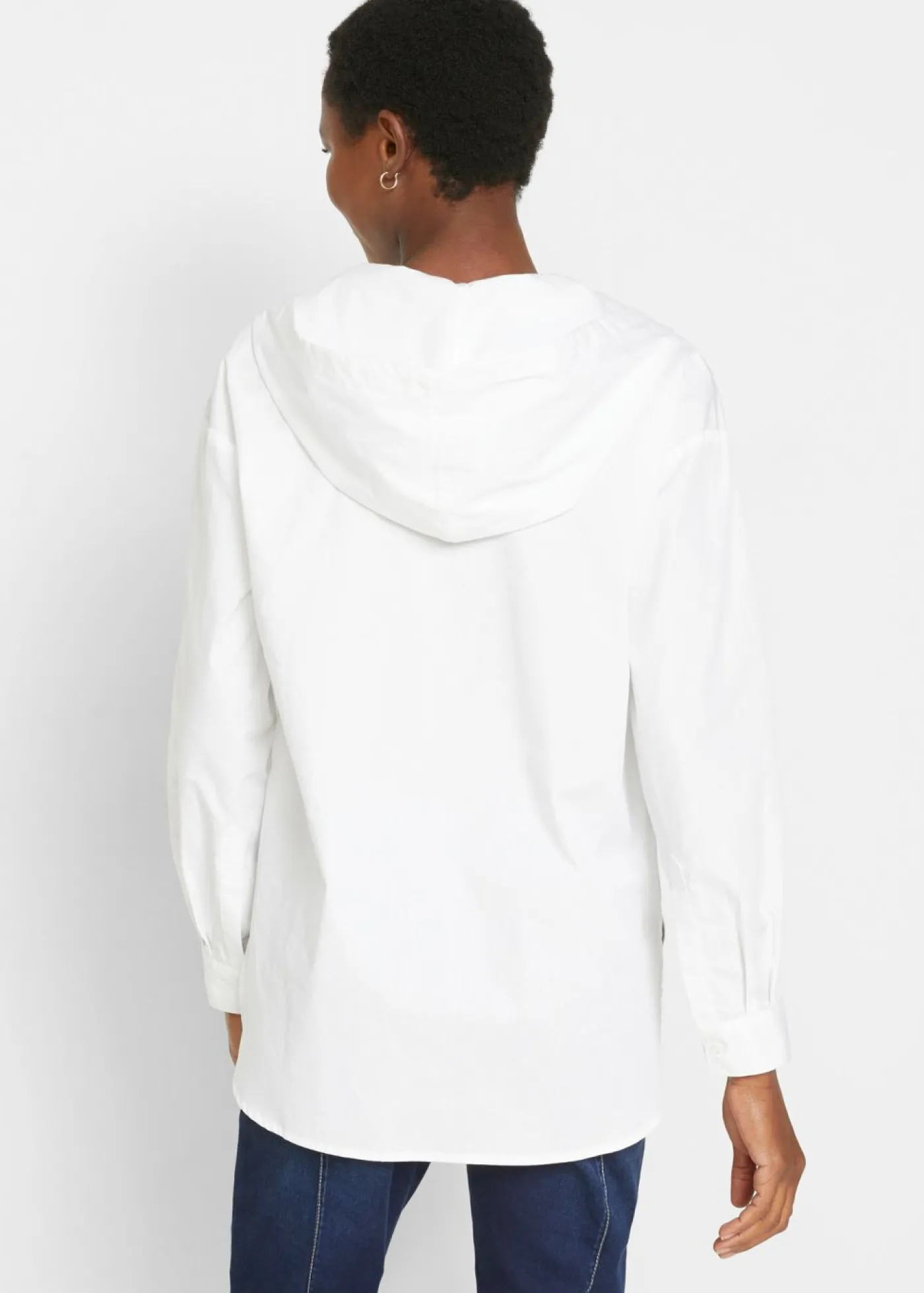 bonprix bonprix Blusa tipo túnica de algodón orgánico puro Blanco Hot