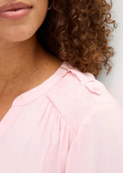 bonprix bonprix Blusa tipo túnica de viscosa suave Rosa empolvado Hot
