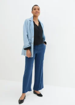 bonprix bonprix Blusa tipo túnica de viscosa suave Negro