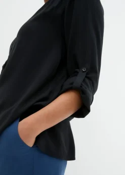 bonprix bonprix Blusa tipo túnica de viscosa suave Negro
