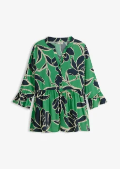 bonprix bonprix Blusa tipo túnica de viscosa fluida Verde ópalo New