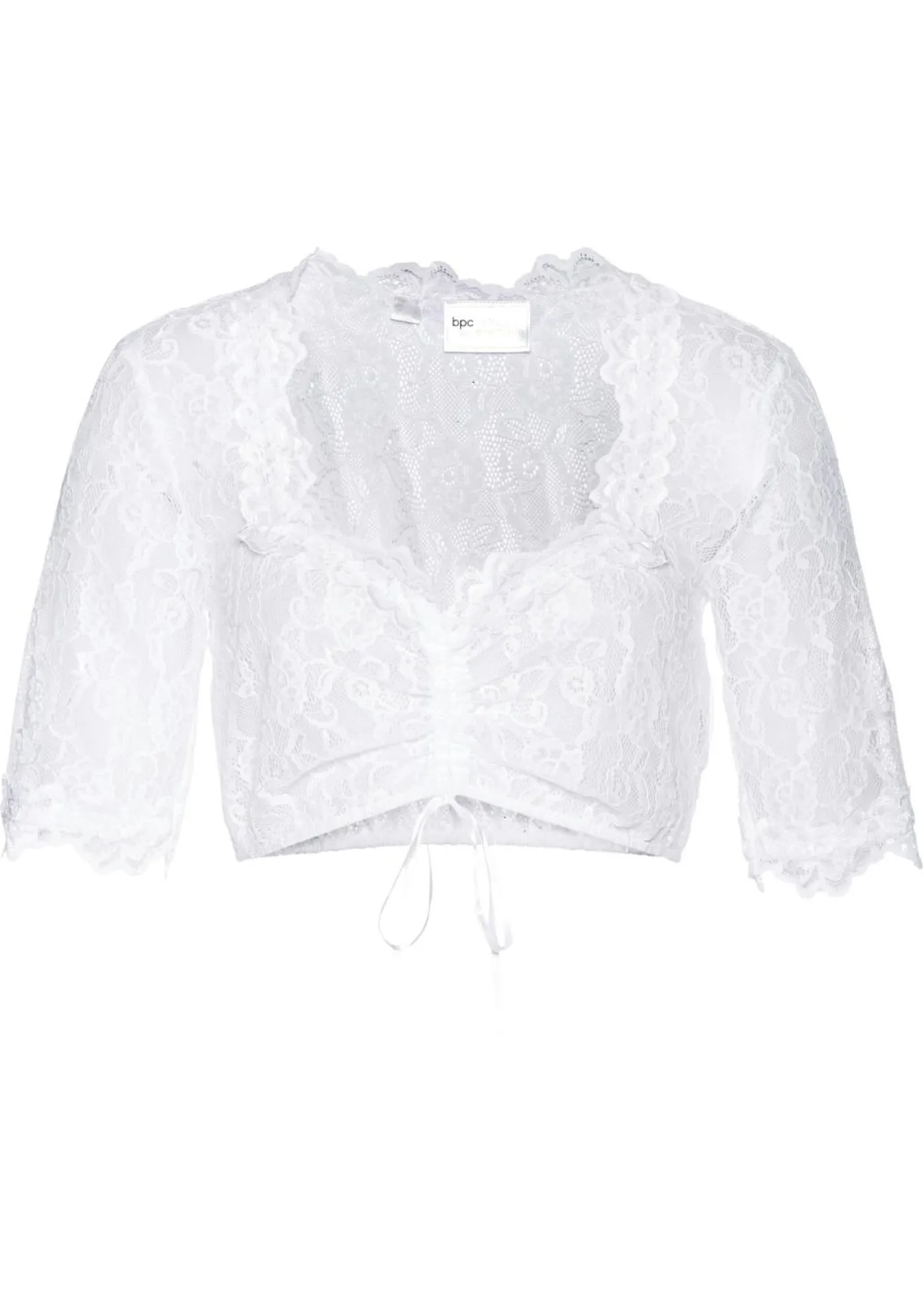 bonprix bonprix Blusa tirolesa de encaje Blanco Hot
