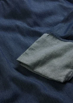 bonprix bonprix Blusa vaquera con mangas anchas Azul oscuro denim Sale