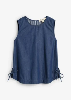 bonprix bonprix Blusa vaquera de algodón orgánico Azul piedra