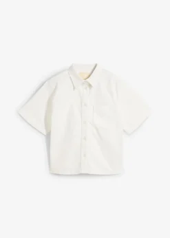 bonprix bonprix Blusa vaquera, oversize Denim blanco Online