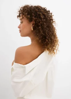 bonprix bonprix Blusa vaquera, oversize Denim blanco Online