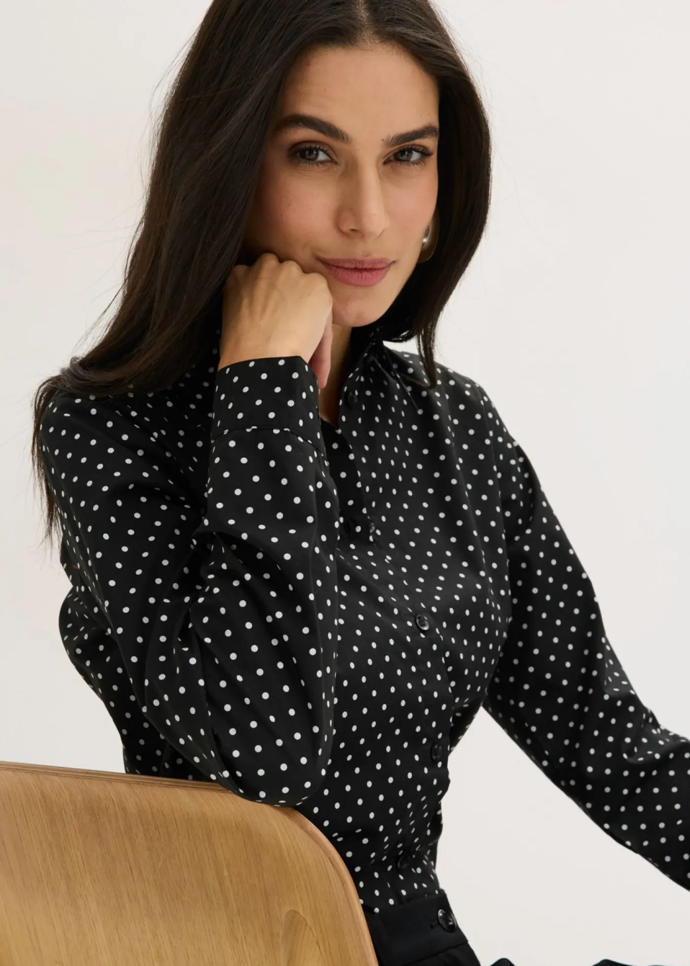 bonprix bonprix Blusas con algodón (2 unidades) blanco/negro topos Hot