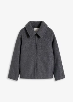 bonprix bonprix Blusón de bouclé suave pizarra Sale