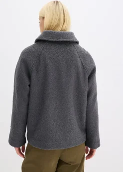 bonprix bonprix Blusón de bouclé suave pizarra Sale
