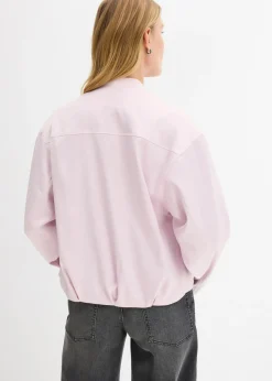 bonprix bonprix Blusón suave de mezcla de viscosa brillante Lila empolvado Clearance
