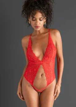 bonprix VENUS Body con abertura Rojo
