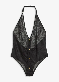 bonprix bonprix Body con botones Negro Discount