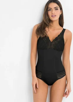 bonprix bonprix Body con efecto moldeador medio Negro New
