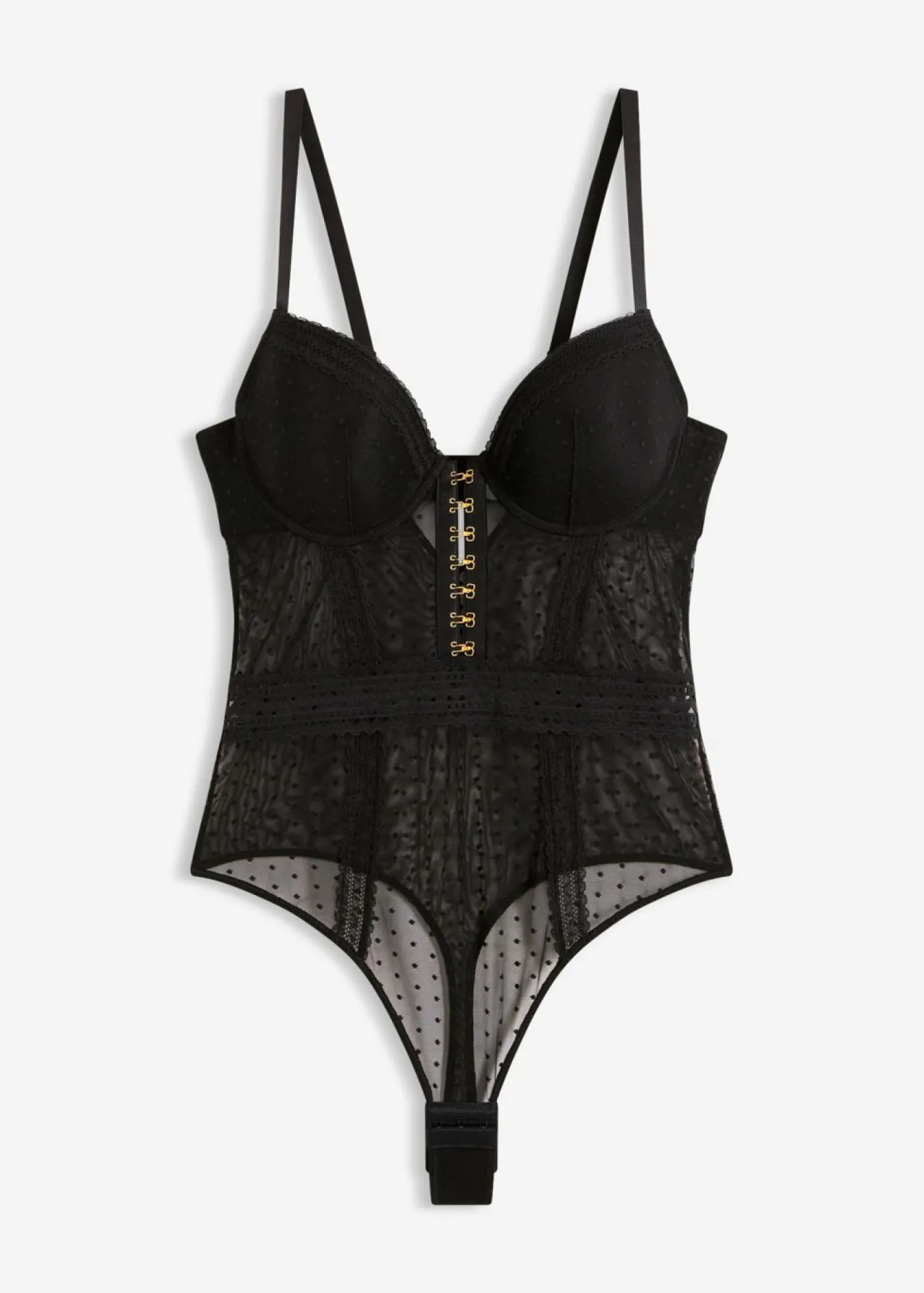 bonprix bonprix Body con tanga Negro Online
