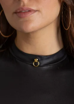 bonprix bonprix Body con tanga con abertura y efecto mojado Negro Outlet