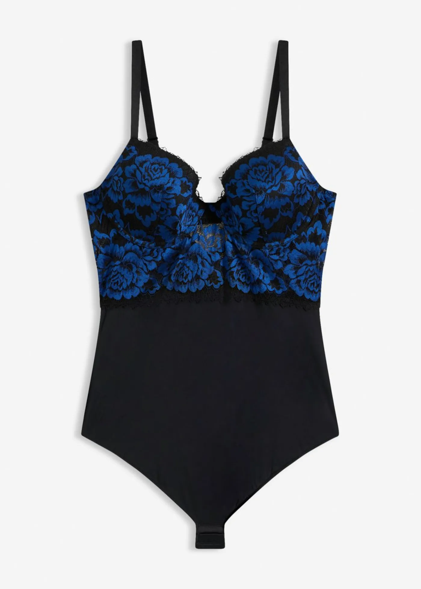 bonprix bonprix Body con tanga de encaje Negro-azul oscuro