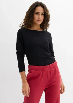 bonprix bonprix Body de manga larga (2 unidades) Negro-blanco