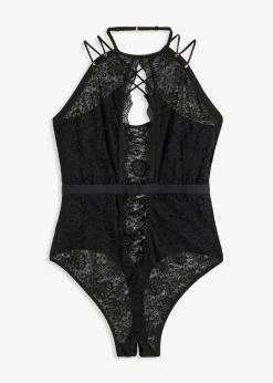 bonprix VENUS Body de tanga con abertura Negro Sale