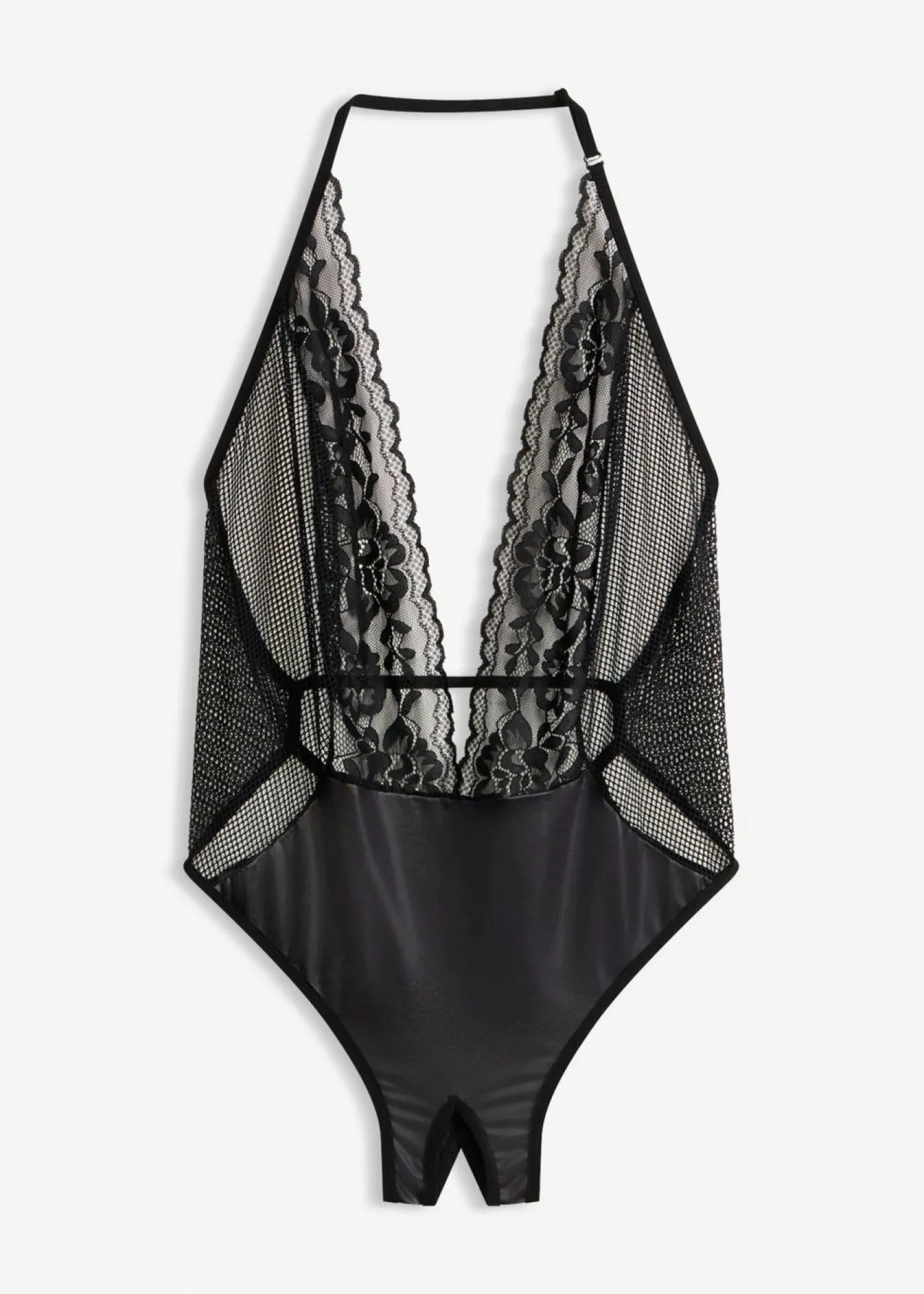 bonprix VENUS Body de tanga con abertura Negro Sale