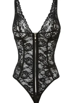 bonprix VENUS Body de tanga con abertura Negro New