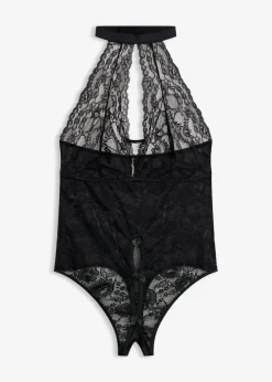 bonprix VENUS Body de tanga con abertura Negro