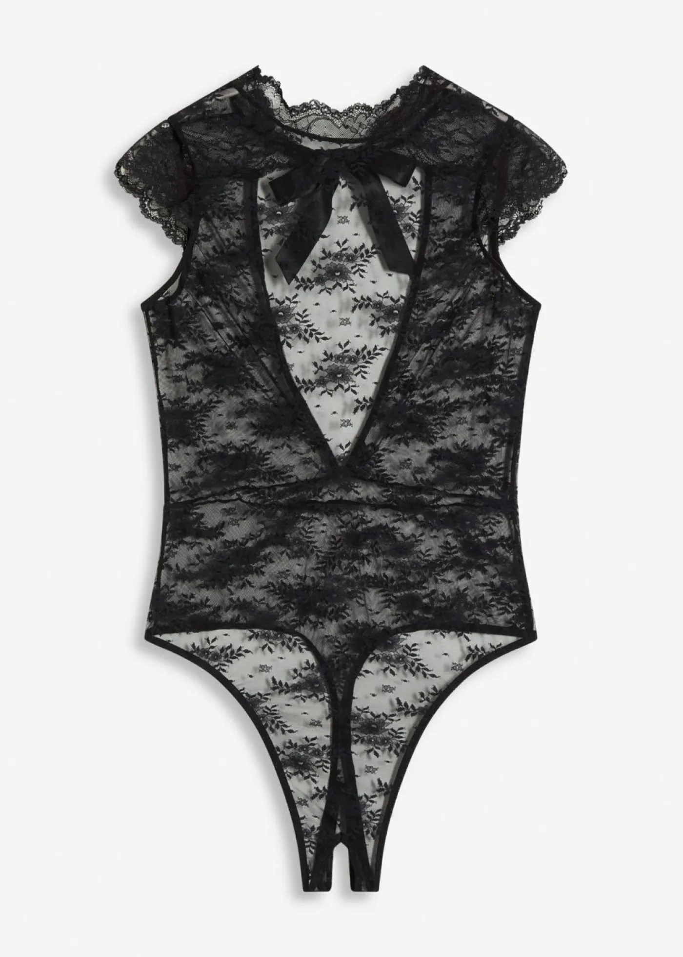 bonprix bonprix Body de tanga con abertura Negro