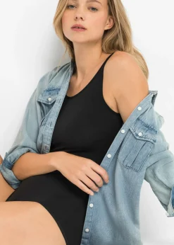 bonprix bonprix Body sin aros con algodón Negro Clearance
