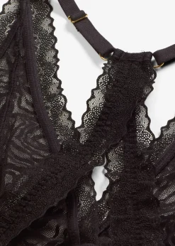 bonprix bonprix Body sin aros con encaje delicado Negro Discount