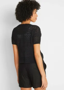 bonprix bonprix Bolero corto de ganchillo Negro