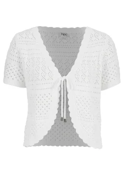 bonprix bonprix Bolero corto de ganchillo Blanco Sale