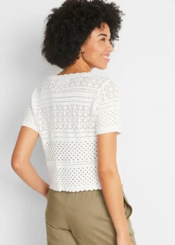 bonprix bonprix Bolero corto de ganchillo Blanco Sale