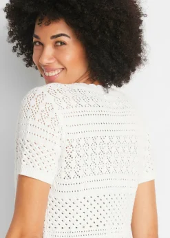 bonprix bonprix Bolero corto de ganchillo Blanco Sale