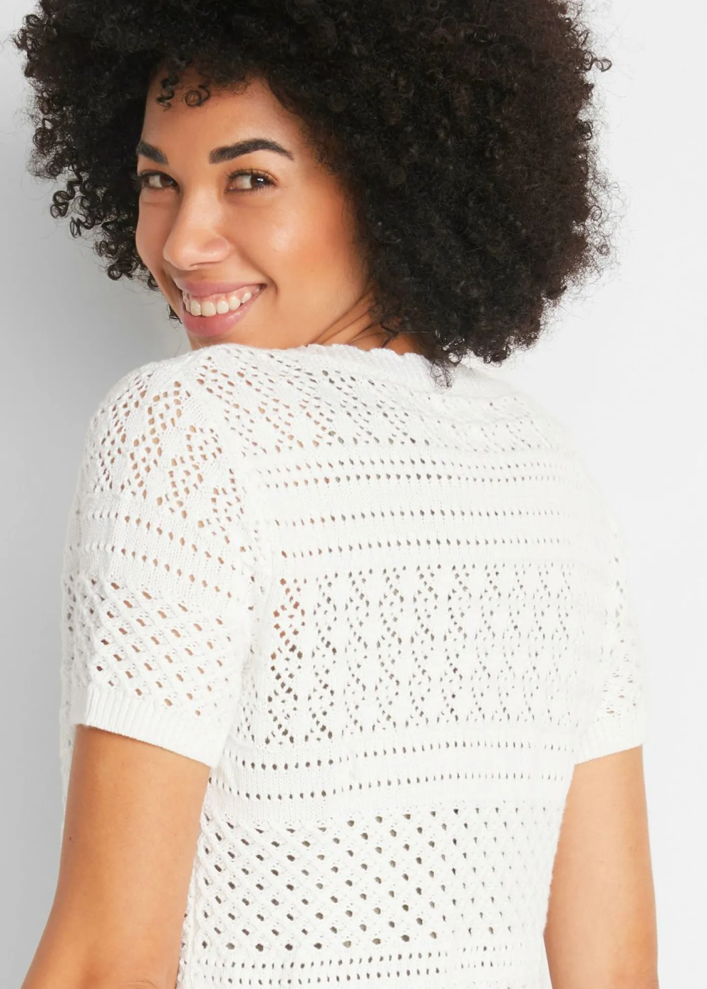 bonprix bonprix Bolero corto de ganchillo Blanco Sale