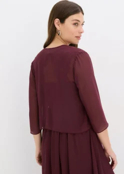 bonprix bonprix Bolero de gasa fina rojo burdeos