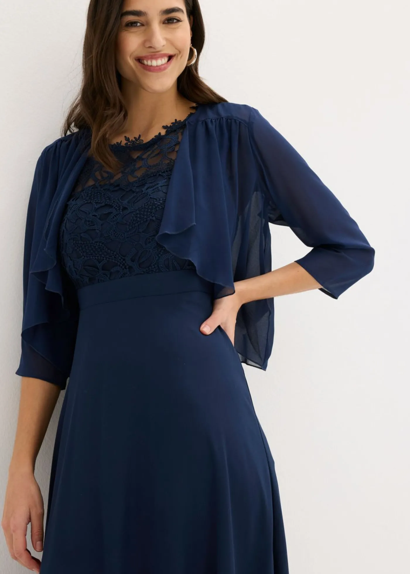 bonprix bonprix Bolero de gasa fina Azul oscuro Best