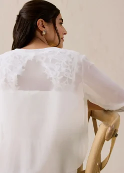 bonprix bonprix Bolero de gasa fina Blanco lana Online
