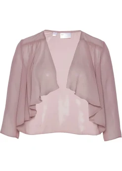 bonprix bonprix Bolero de gasa fina Rosa palo