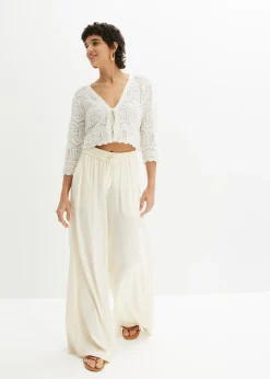 bonprix bonprix Bolero de punto ajour Blanco