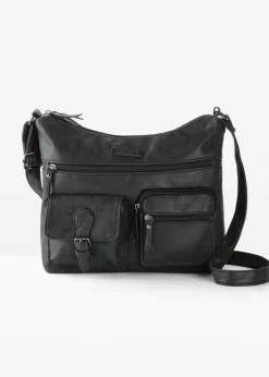 bonprix bonprix Bolso bandolera con bolsillos exteriores Negro Clearance