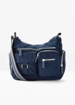 bonprix bonprix Bolso bandolera con bolsillos exteriores Azul marino Outlet