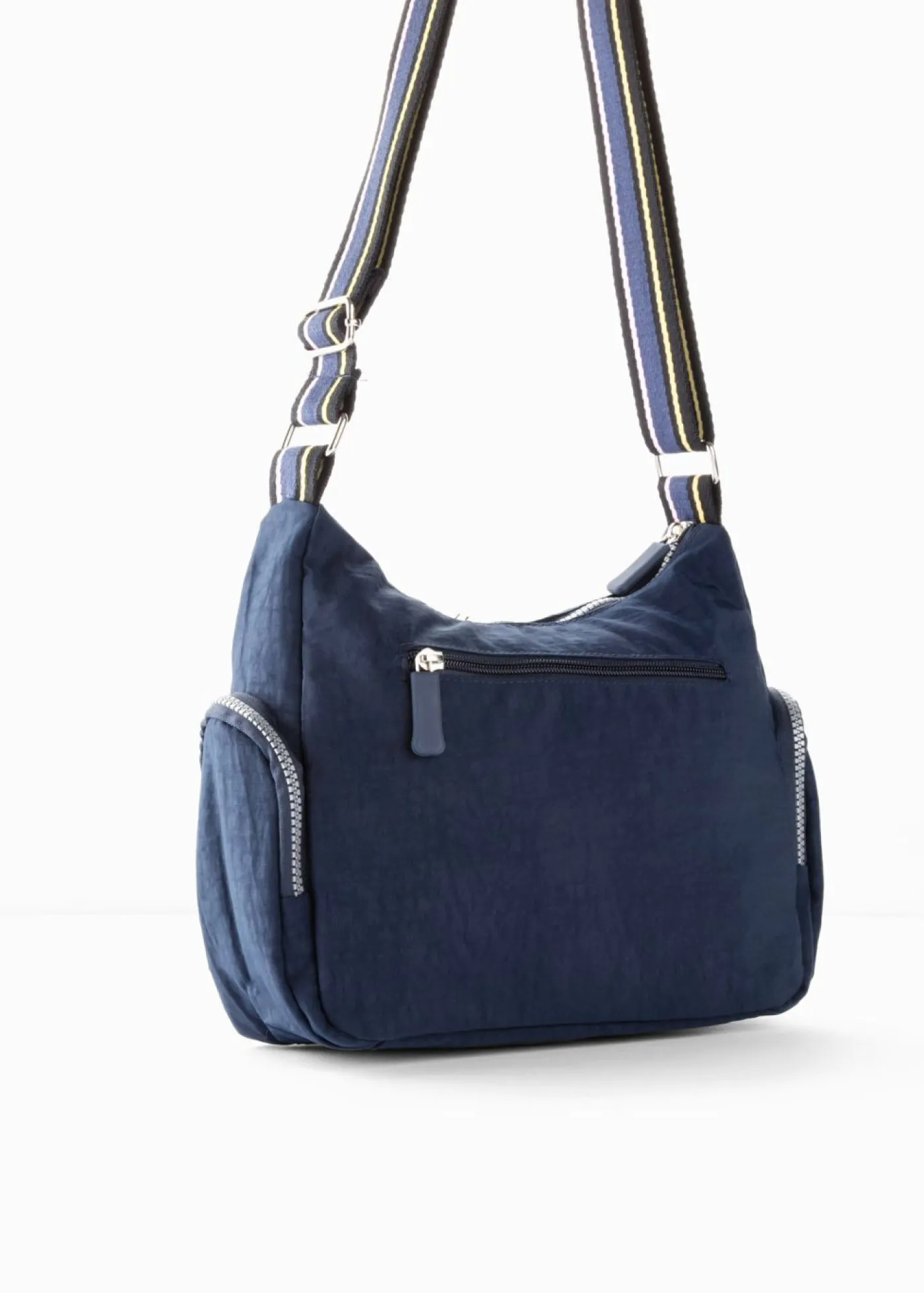 bonprix bonprix Bolso bandolera con bolsillos exteriores Azul marino Outlet