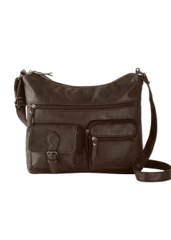 bonprix bonprix Bolso bandolera con bolsillos exteriores Marrón oscuro Discount
